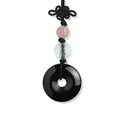 Anhänger Liebe, Klarheit & Schutz – Schörl, Bergkristall & Rosenquarz