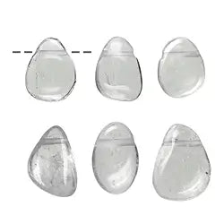 Trommelstein Bergkristall – Klarheit & Bewusstsein (gebohrt)