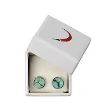 Laden Sie das Bild in den Galerie-Viewer, Ohrstecker Türkis (stabilisiert) – Schutz &amp; Klarheit (6 mm Cabochon, 925 Silber)

