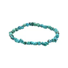Laden Sie das Bild in den Galerie-Viewer, Armband Türkis (stabilisiert) – Schutz &amp; Balance (5×7 mm Nuggets, 19 cm)
