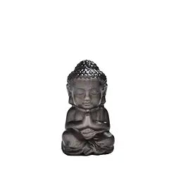Buddha betend – Silberglanz-Obsidian, 4,2 cm (matt)