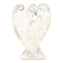 Laden Sie das Bild in den Galerie-Viewer, Bergkristall Engel klar Halbedelstein Schutzengel Figur 3,5 cm
