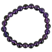 Laden Sie das Bild in den Galerie-Viewer, Armband Amethyst 8 mm Edelsteinperlen
