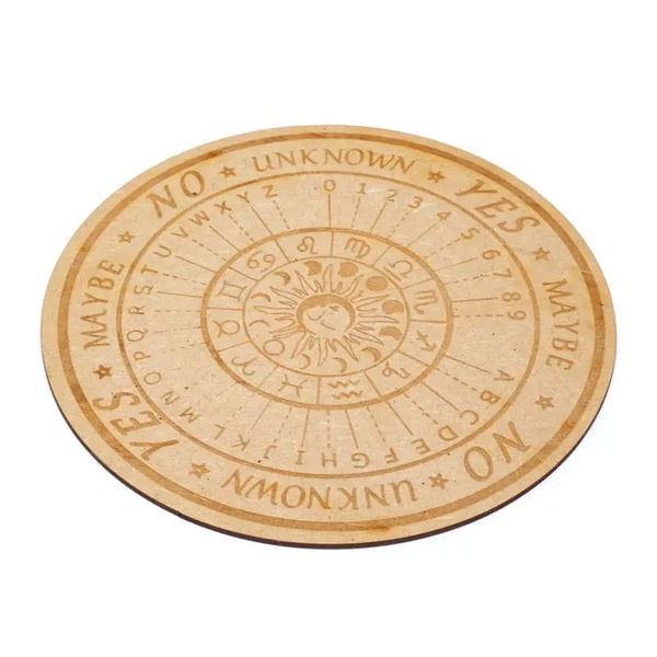 Pendeltafel Astrologie aus Holz Ø 20 cm