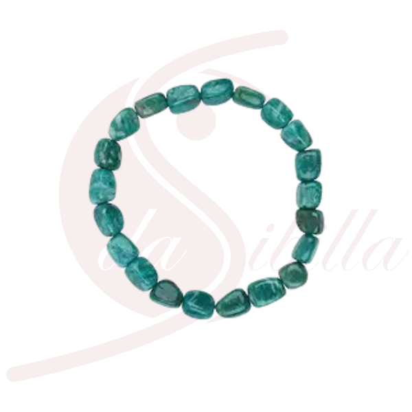 Amazonit Armband dunkel 10–12 mm Nuggets Stein des Monats August grün blau Halbedelstein