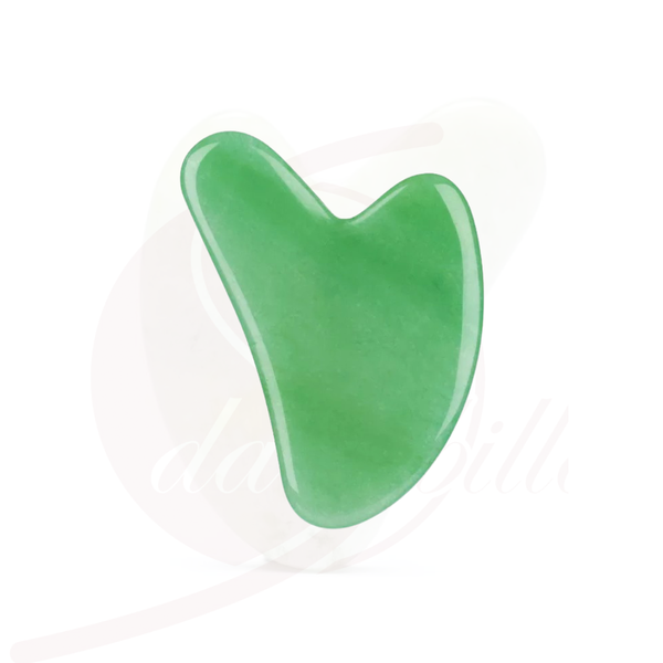 Gua Sha Aventurin grün Massagestein Gesichtspflege Halbedelstein Hautmassage kühlend