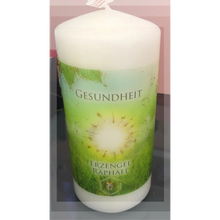 Laden Sie das Bild in den Galerie-Viewer, Engelalm, Energiekerze groß, Raphael „GESUNDHEIT“ 15x7cm
