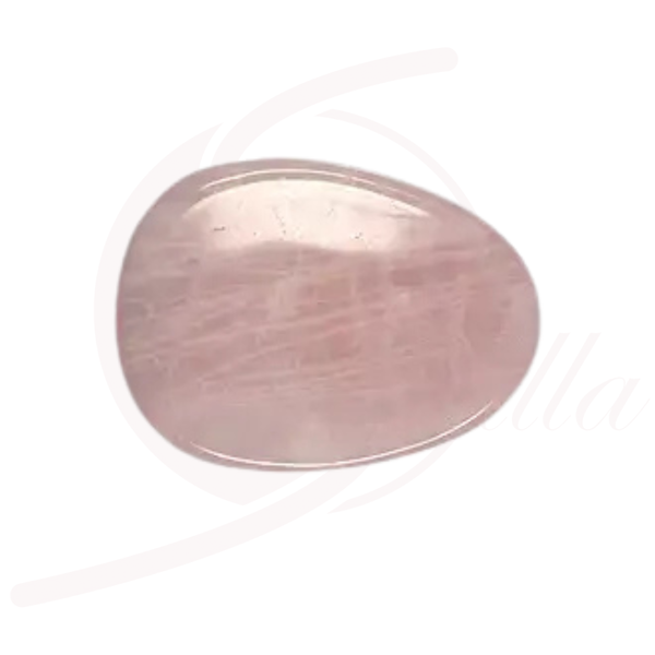 Rosenquarz Daumenstein Worry Stone rosa Halbedelstein für Selbstliebe Harmonie Herz Stressabbau