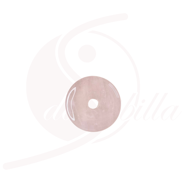 Rosenquarz Donut 50 mm – Selbstliebe & Harmonie | großer Anhänger