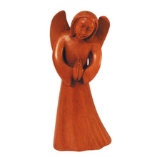 Laden Sie das Bild in den Galerie-Viewer, Betender Engel aus Holz braun 9 x 18 cm Dekorationsfigur
