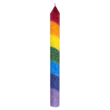 Laden Sie das Bild in den Galerie-Viewer, Regenbogen Stabkerzen Stearin 22 cm 4er Set Ritualkerzen
