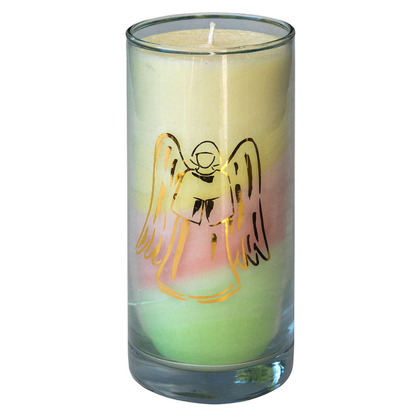 Kerze Dream Engel im Glas 14 cm Stearin