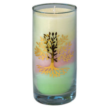 Laden Sie das Bild in den Galerie-Viewer, Kerze Dream Lebensbaum im Glas 14 cm Stearin
