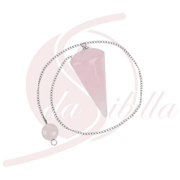 Rosenquarz Pendel Liebe rosa Halbedelstein Pendel mit Kette Entscheidungshilfe Orakel