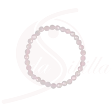 Laden Sie das Bild in den Galerie-Viewer, Rosenquarz Armband 6 mm facettiert rosa Halbedelstein Kugelarmband elastisch Funkeln
