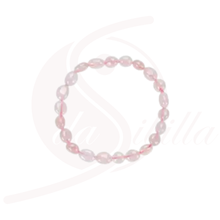 Laden Sie das Bild in den Galerie-Viewer, Rosenquarz Armband Nuggets 6–8 mm rosa Halbedelstein elastisch Liebe Harmonie
