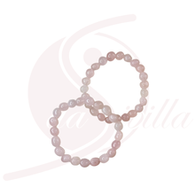 Laden Sie das Bild in den Galerie-Viewer, Rosenquarz Armband Nuggets 6–8 mm – Selbstliebe &amp; Harmonie | elastisch
