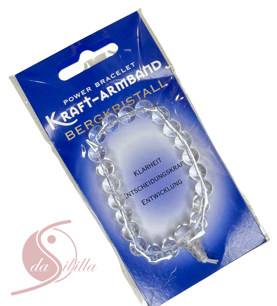 Kraftarmband Bergkristall – Klarheit & innere Stärke