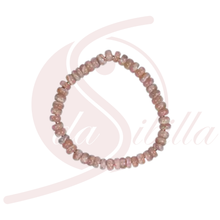 Laden Sie das Bild in den Galerie-Viewer, Rhodochrosit Armband Button rosa Halbedelstein 6–7 mm elastisch
