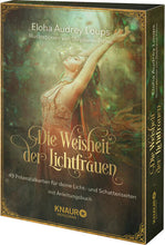 Laden Sie das Bild in den Galerie-Viewer, Weisheit der Lichtfrauen Kartenset mit 49 Potenzialkarten und Begleitbuch von Eloha Audrey Loups, Knaur Mensana.
