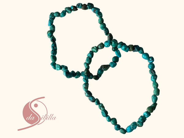 Armband Türkis (stabilisiert) – Schutz & Balance (5×7 mm Nuggets, 19 cm)