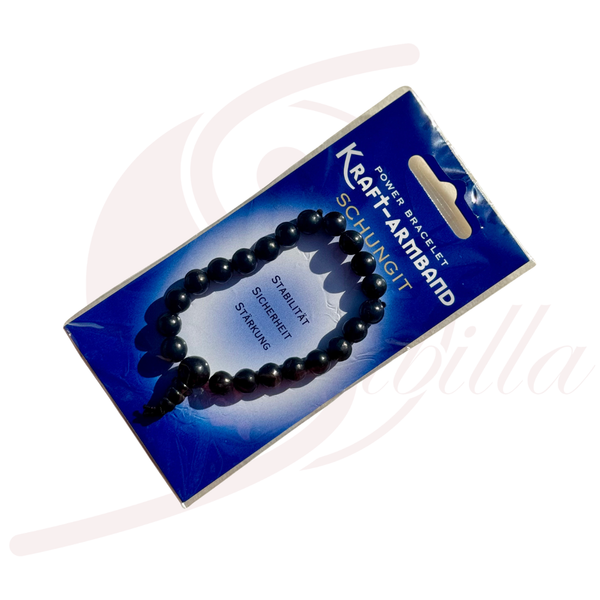 Kraftarmband Schungit 8 mm – Stabilität & Schutz