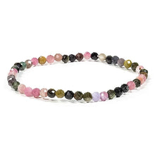 Laden Sie das Bild in den Galerie-Viewer, Turmalin Armband mehrfarbig – Schutz, Erdung &amp; innere Balance | 4 mm facettiert
