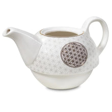 Laden Sie das Bild in den Galerie-Viewer, Tea-for-One-Set „Blume des Lebens“ – Harmonie &amp; Energie
